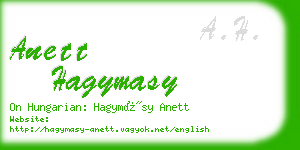 anett hagymasy business card